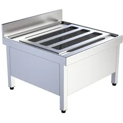 EURAST - Spüle mit abfluss mit unterstützung und gitter - 600x600x560 mm - 22465506