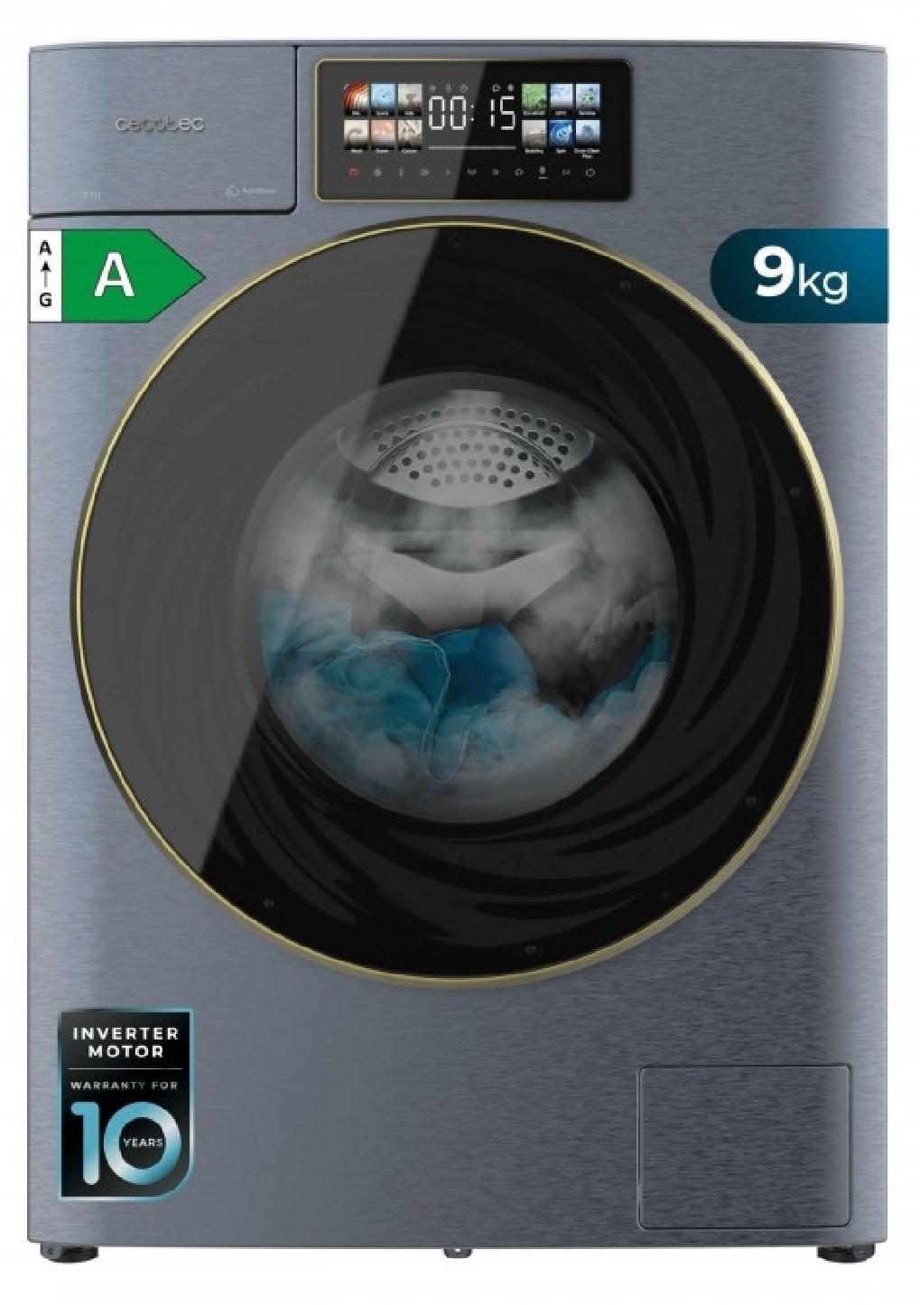 Cecotec Bolero DressCode 9950, Frontlader, 9 kg, C, 76 dB, 1400 RPM, A