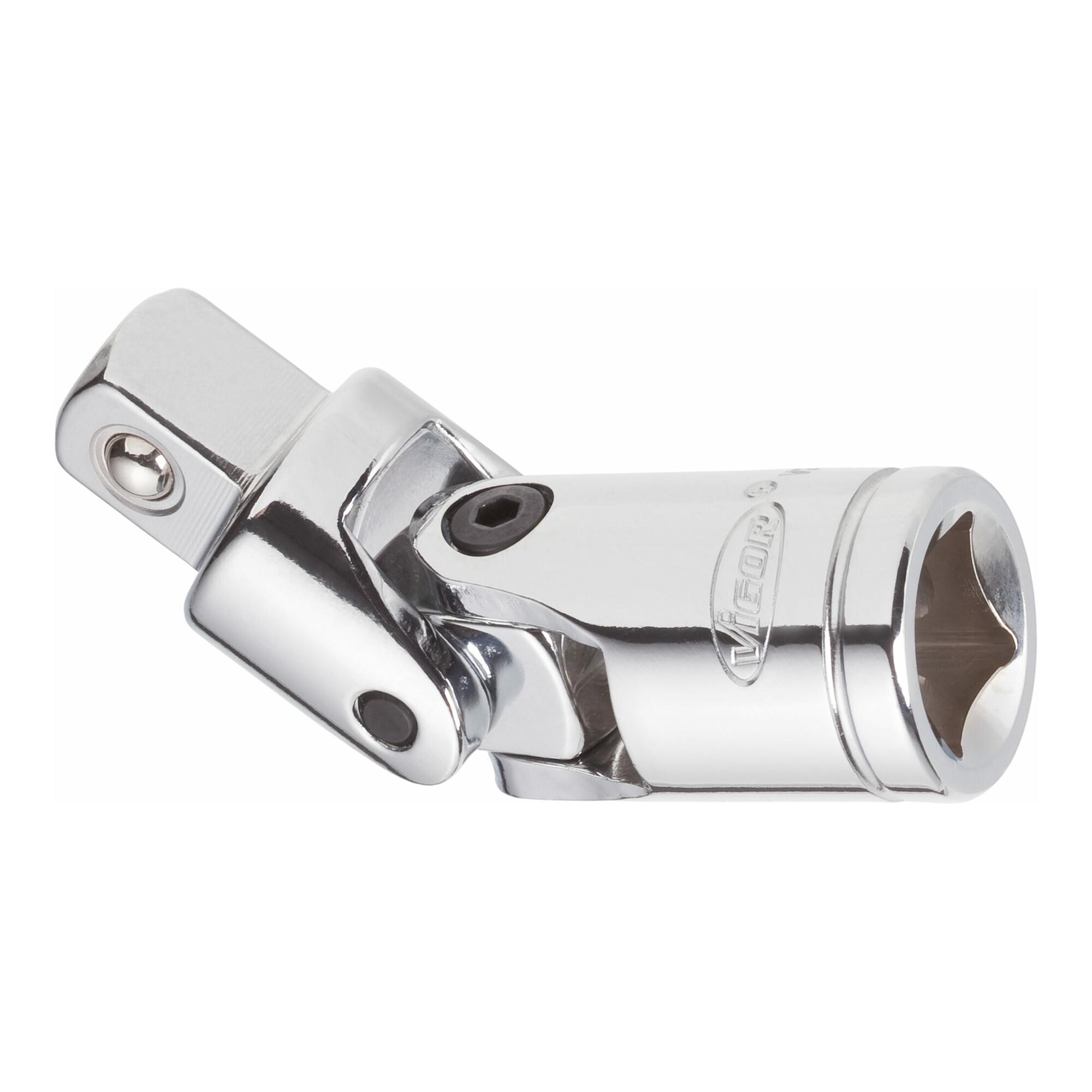 VIGOR Innenvierkant Antrieb 12,5 = 1/2 Zoll Außenvierkant Antrieb 12,5 = 1/2 Zoll Universalgelenk V2575N ∙ Vierkant hohl 12,5 mm (1/2 Zoll) ∙ Vierkant)