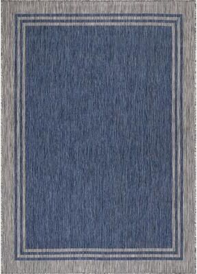 Beverly Rug Washable Bordered Indoor Outdoor Rug for Patio, Deck, Porch