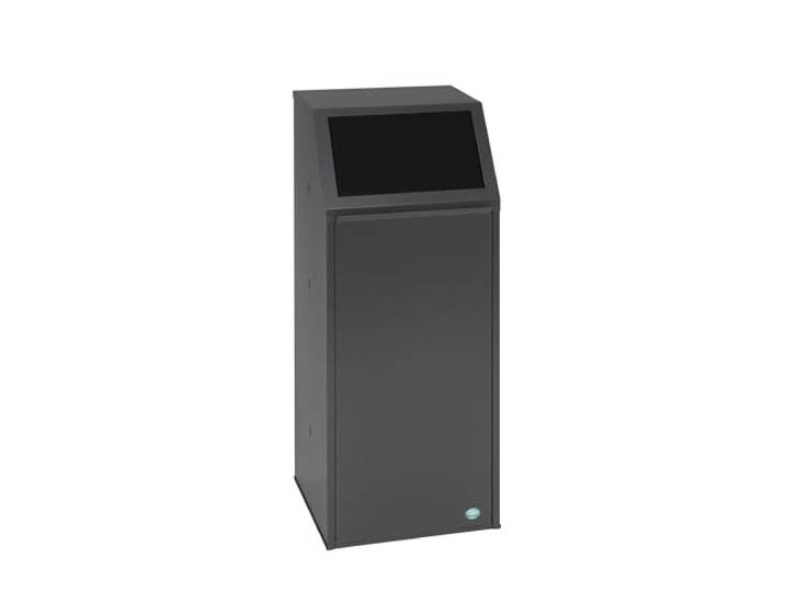 PROREGAL Robuster Wertstoffsammler für Restmüll Stationär 69 Liter, HxBxT 103x45,5x45,5cm Verzinkter Stahl Anthrazit Mülleimer Abfalleimer