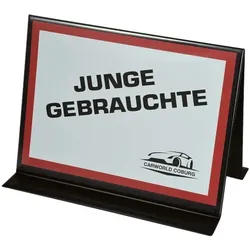 EICHNER Autodachschild A4 zu Selbstgestaltung schwarz schwarz