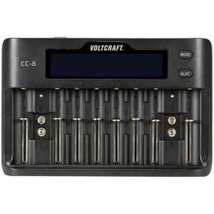 Voltcraft Akku-Ladegerät CC-8, universal, 10 Ladeschächte