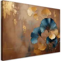 WANDBILD ginkoblumen botanica glamour