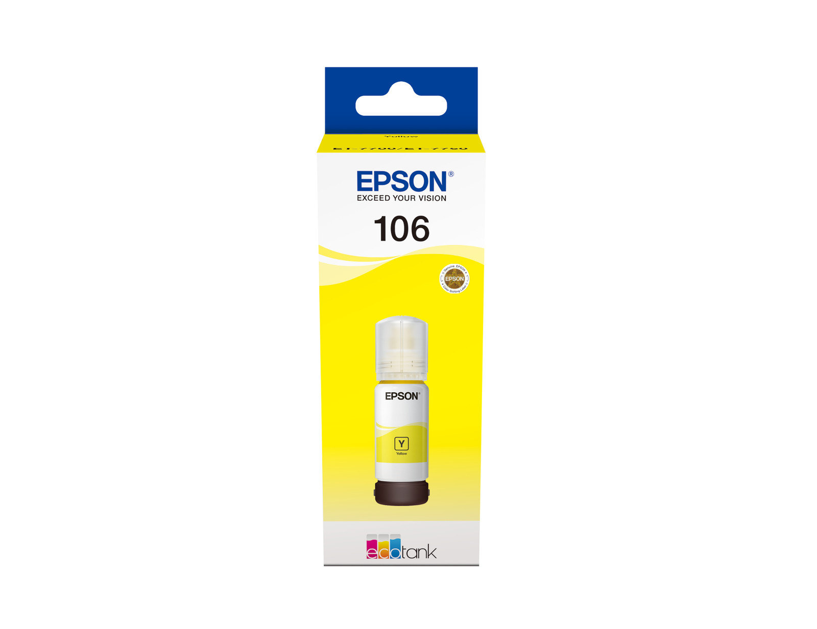 Epson C13T00R440 T106 gele inktcartridge voor Epson EcoTank, 70 ml