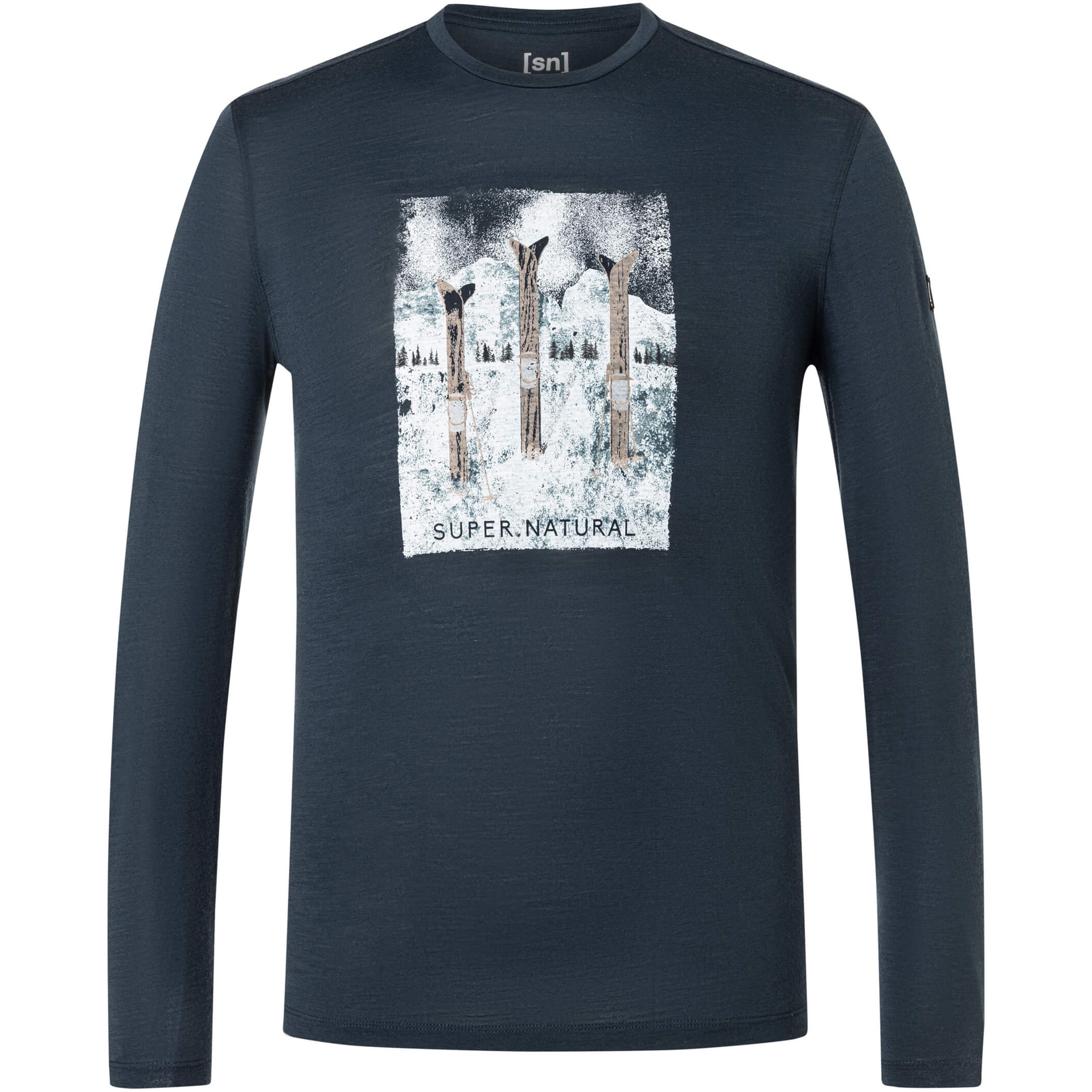 Super.Natural Triple Ski Herren Longsleeves blau Größe XL Hautfreundlich Merinowolle