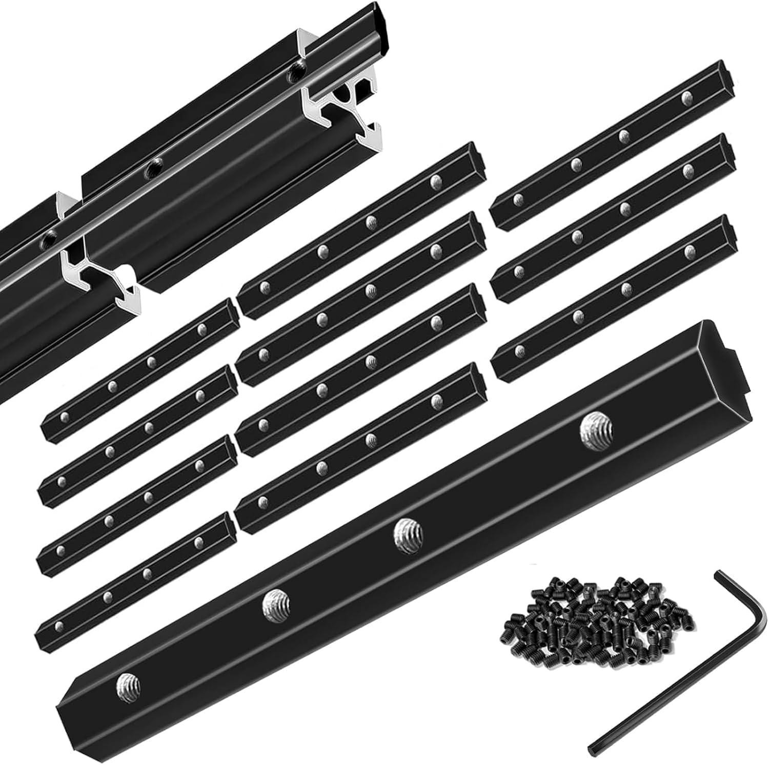 Dripio Set van 12 rechte binnenhoeken model 2020 zwart B/D/H: 20 x 20 x 20 cm