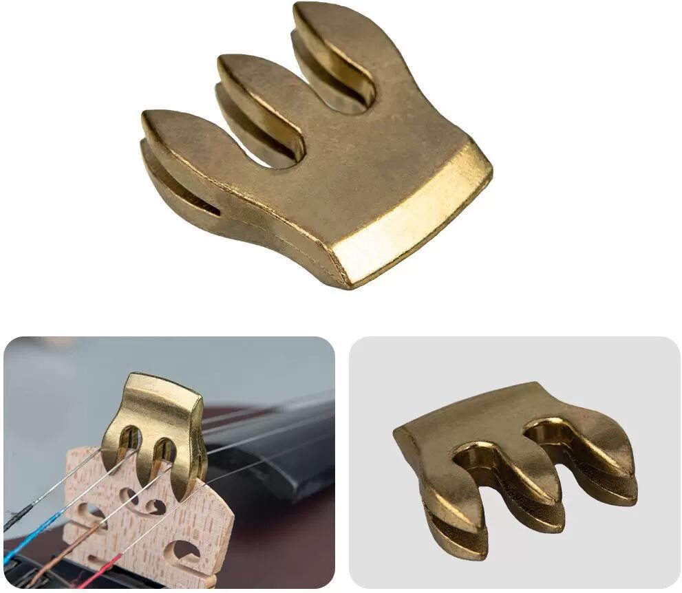 INF Metall Violin Stummschaltung für leises Üben - Violin Dämpfer Gold