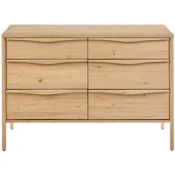 Waschbeckenunterschrank aus massivem Eichenholz L120 cm MARIN