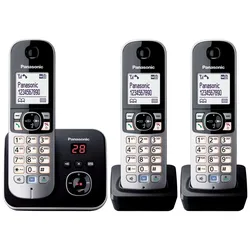 Panasonic KX-TG6823GB Telefon DECT-Telefon Anrufer-Identifikation Schwarz, Silber