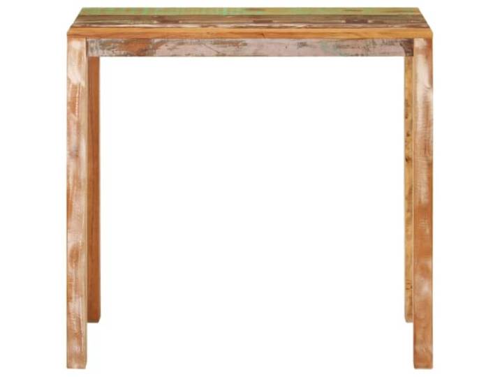 HKGNMBS Bartisch 112 x 55 x 108 cm aus recyceltem Massivholz Massivholz, gemischte Farben, Eisen, robuste Struktur, stabile Tischplatte, Montage mit Anleitung im Lieferumfang enthalten