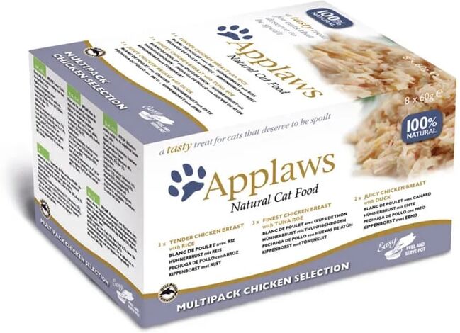 Applaws Cat Tasty Multipack Frango Para Gatos 8x60g