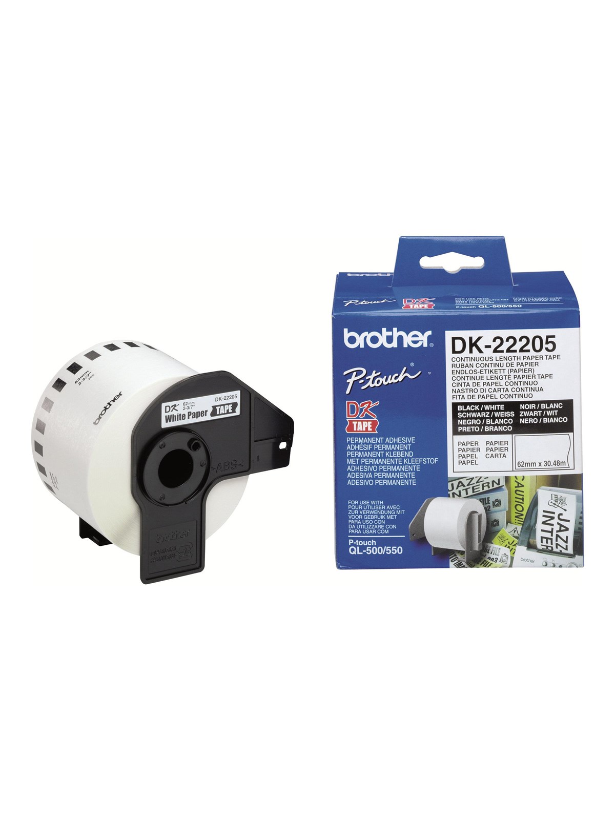 Brother DK22205 / Continuous Length Paper Tape 62 mm x 30.48 m
