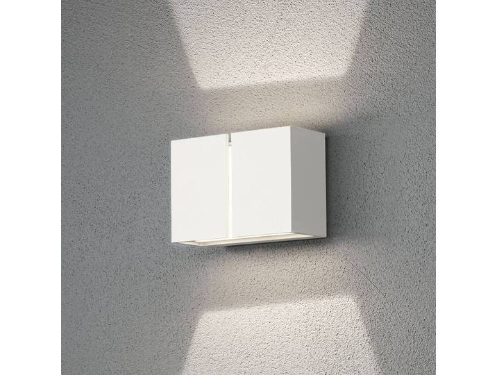 Konstsmide LED Außenwandleuchte Pavia, weiß / opal, Aluminium, Modern