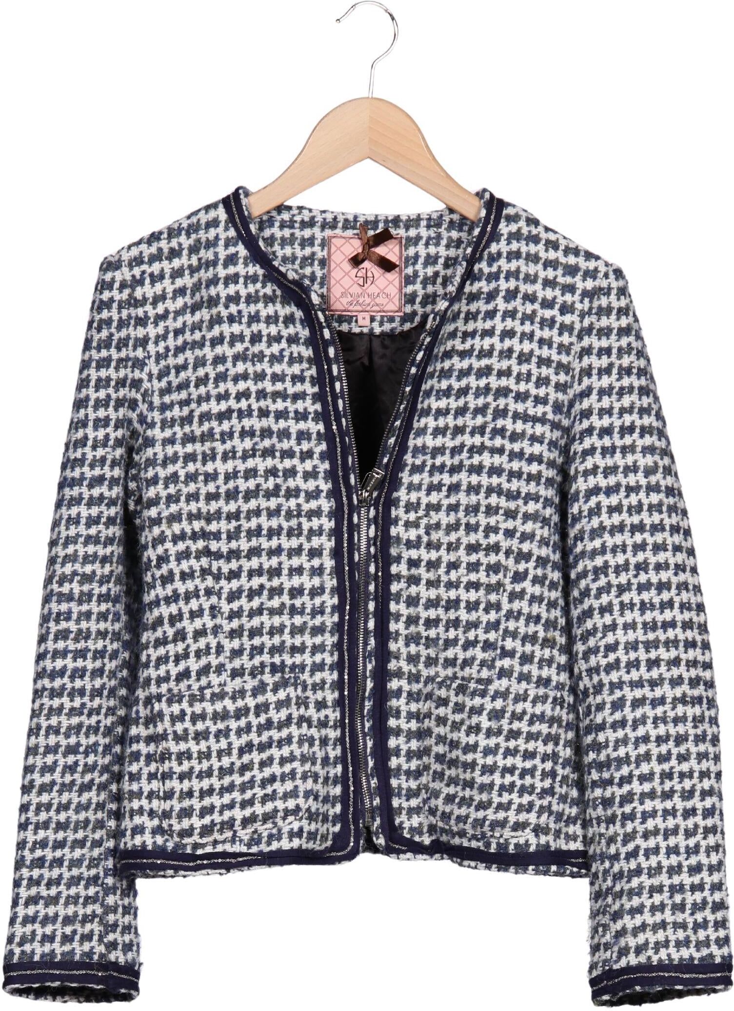 Silvian Heach Damen Jacke, Mehrfarbig, Gr. M, Synthetik / Wolle / Elasthan - Second Hand