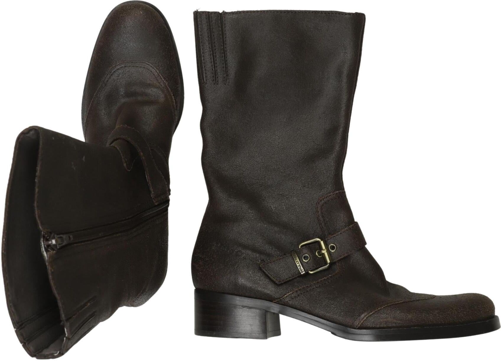 Marc O' Polo Stiefel, Braun, Gr. EU 37, Leder - Second Hand