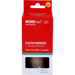 Elastik Bandage 3mx10cm mit Bandageklammern 1 ST