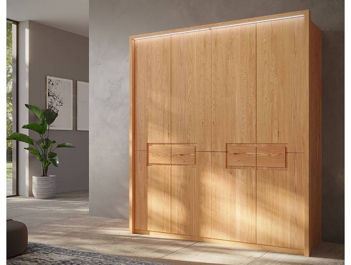 Massiver Drehtürenschrank 202cm Braun