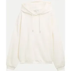Hoodie mit Kordelzug Weiß S