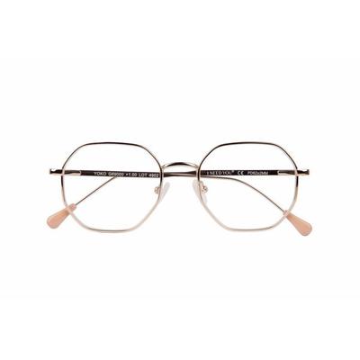 Lesebrille YOKO, gold, +1.50 dpt mit Etui