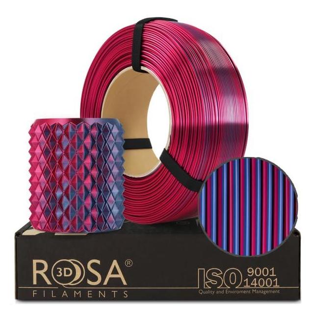 Rosa3D Filament ReFill PLA Magic Silk 1,75mm Midnight City 1kg (PLA, 1000 g, 1.75 mm) (PLA-MagMidC-175-1R-R)