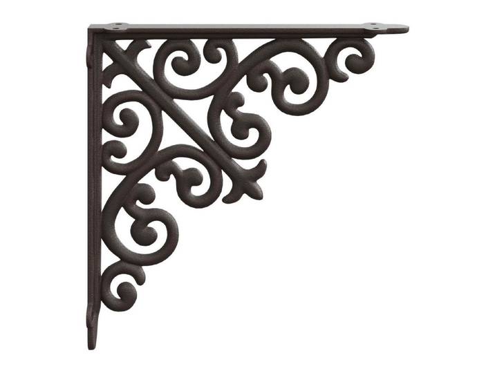 vidaXL Regal Wandregalhalterungen 12 stk. Antikbraun 24 x 24 x 3,5 cm Stahl, 12-tlg.