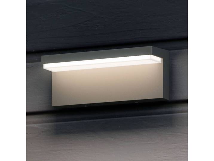 Philips LED Außenwandleuchte Bustan, dimmbar, schwarz, Aluminium, Modern, Wandlampe