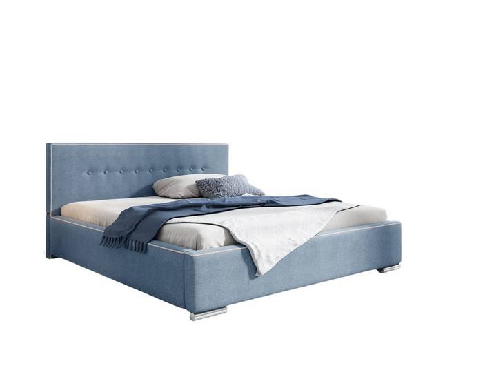 Fun Möbel Polsterbett Bett Doppelbett DEVIN Polyesterstoff (auch mit Matratze erhältlich), inkl. Lattenrost und Bettkasten