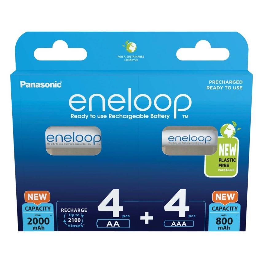 Panasonic eneloop 4x AA + 4x AAA (8 Stk., AA, AAA, 2000 mAh) (BK-KJMCDE44E)