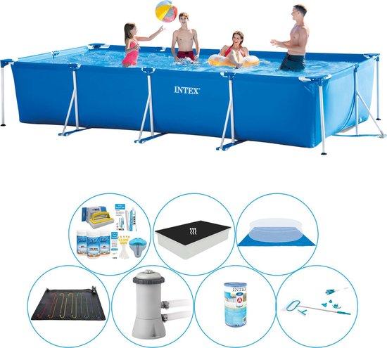 Rechteckiges Schwimmbad-Set 450x220x84 cm - Alles in 1 Schwimmbad-Set