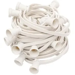 SATISFIRE ILLU Lichterkette weiß - 100 Meter Installations-Rohware - E27 (alle 50cm)