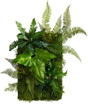 Nearly Natural "24"" x 16"" Mixed Foliage Artificial Living Wall - 6"""