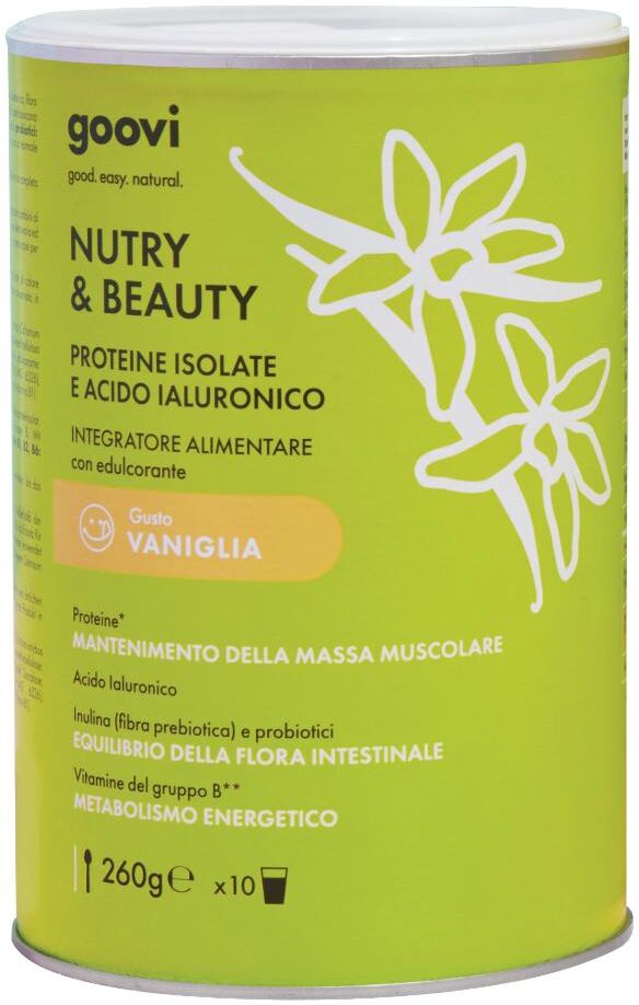 THE GOOD VIBES COMPANY Srl Goovi Nutry & Beauty Proteico Vaniglia - Integratore per Pelle Sana e Benessere.