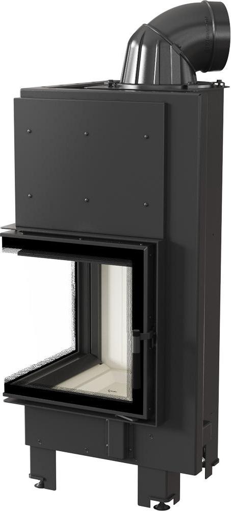Kamineinsatz aus Stahl KRATKI MBN links 8 kW Ø 200