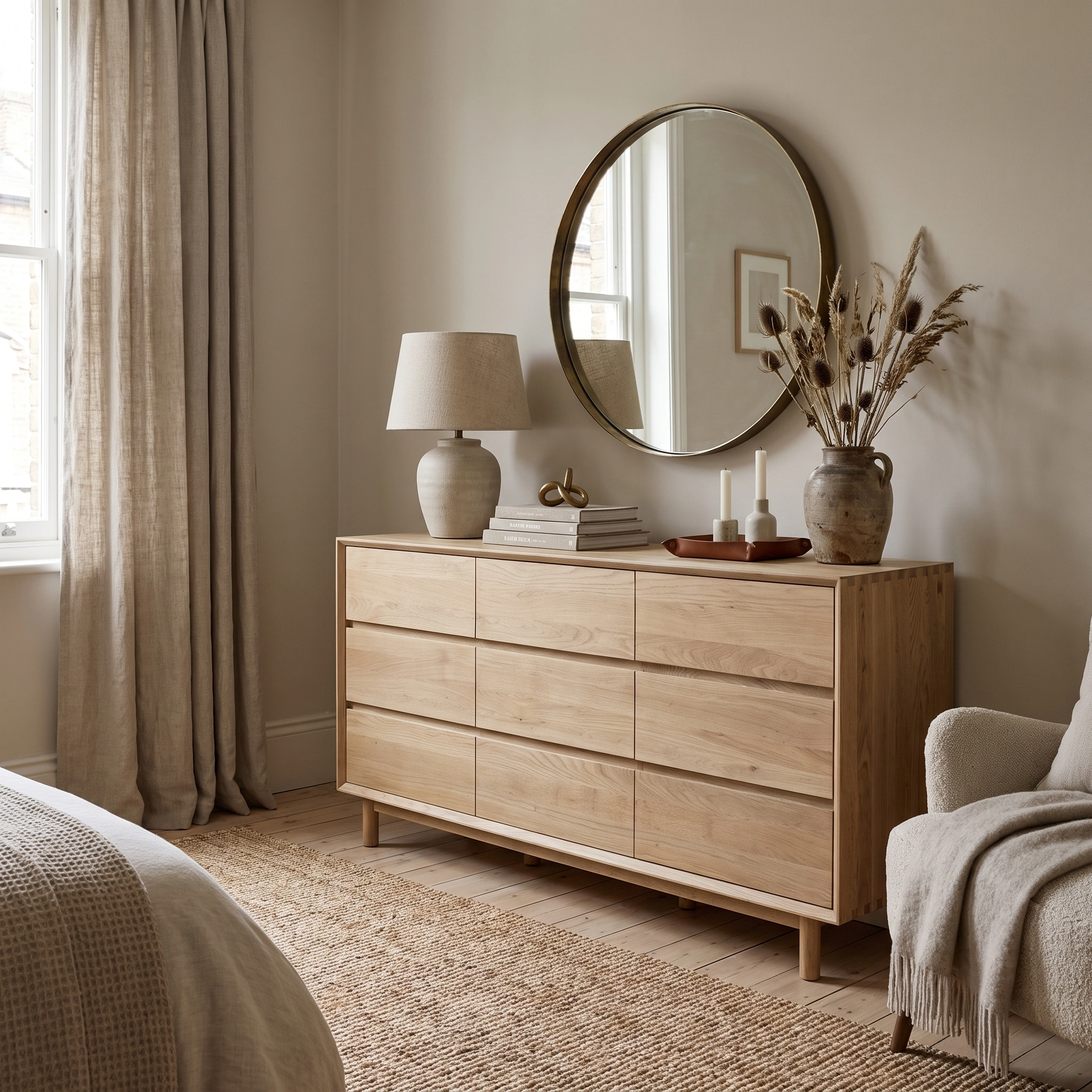 Harbour Lifestyle Oslo 9 Drawer Chest in Light Oak
