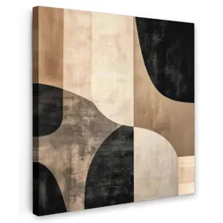 LEINWANDBILD Abstrakt - Flugzeuge - Schwarz - Rund Deko Groß 90x90 cm