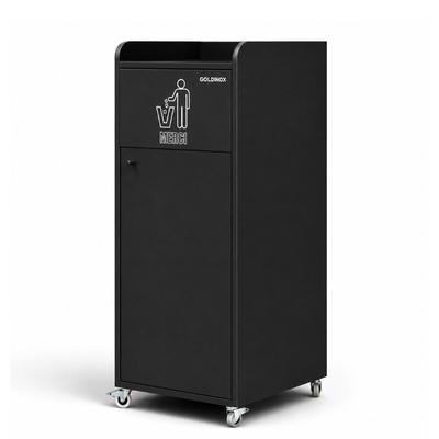 GOLDINOX Snack-Abfalleimer aus Holz schwarz 100L