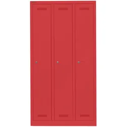 Garderobenschrank MonoblocTM | 3 Abteile - 670 kardinalrot
