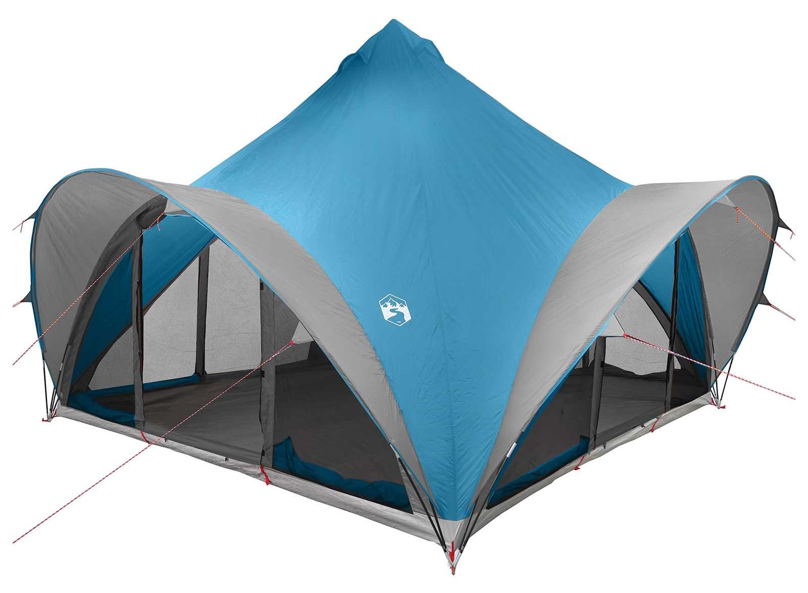 Tipi Zelt mit Dach Blau 6-Personen Polyester und Stahl