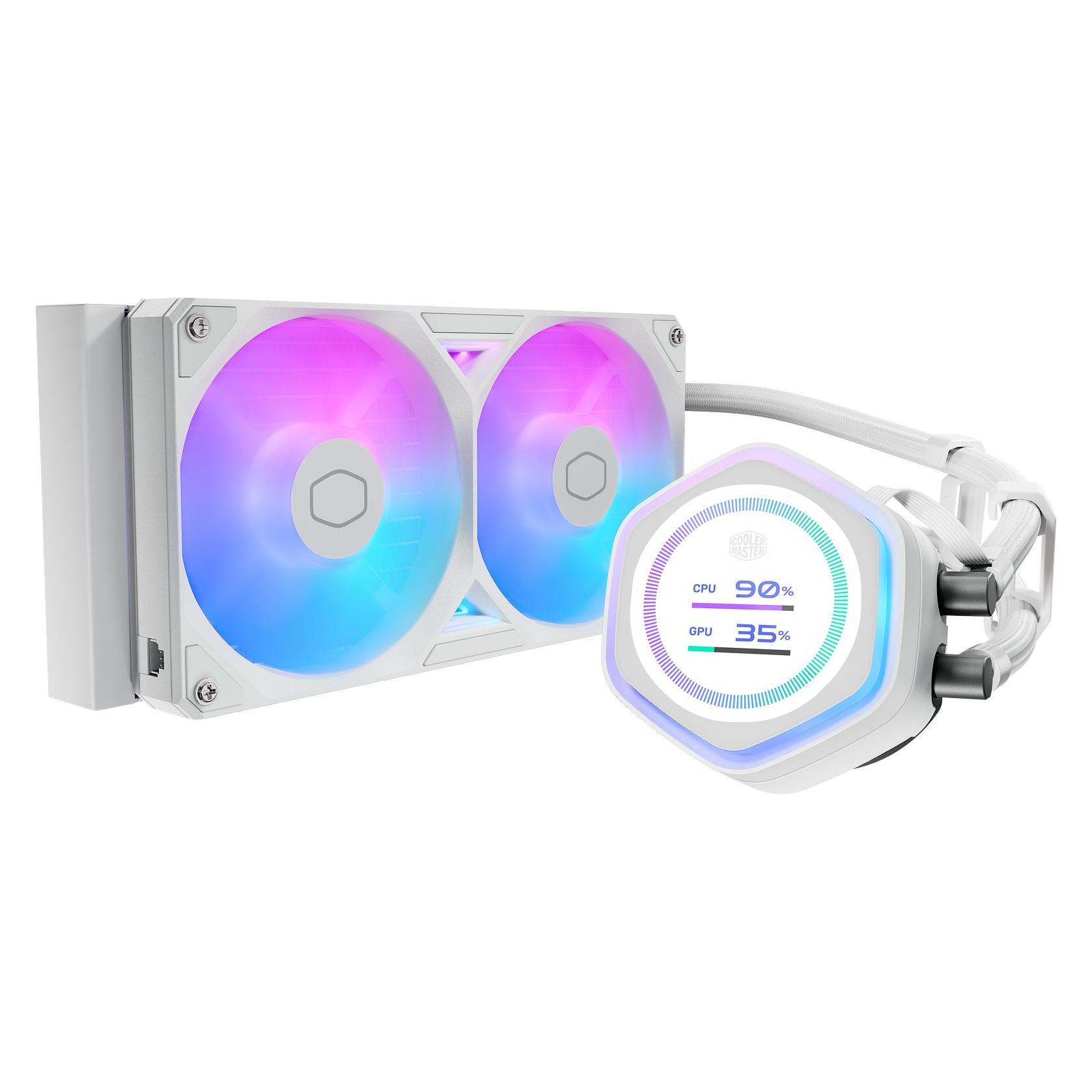 Cooler Master MasterLiquid 240 Atmos II LCD Liquid Cooler, white (MLX-D24M-A25SZ-LW)