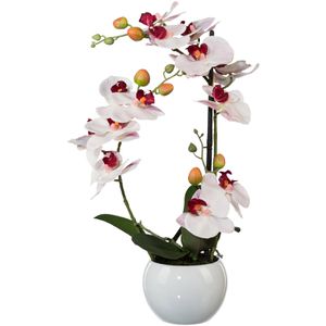 Creativ-green Kunstblume Orchidee, Phalaenopsis, 3D-print, rosa, im Keramik-Topf, Höhe 42 cm