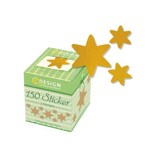 AVERY Zweckform Aufkleber Stern, gold, 150 Etiketten