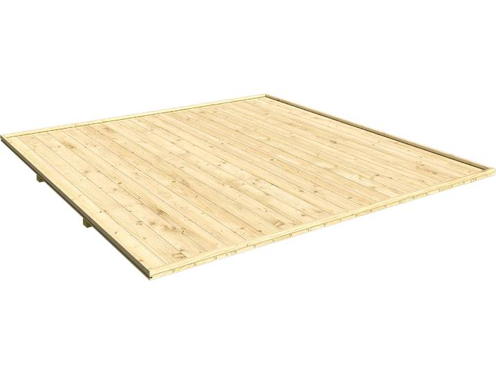 Gartenhaus-Fußboden WEKA für Gartenhaus Batu 1,5 , beige (naturbelassen), B:250cm T:200cm, Massivholz, Gartenhaus-Fußböden, Gartenhaus-Fußboden