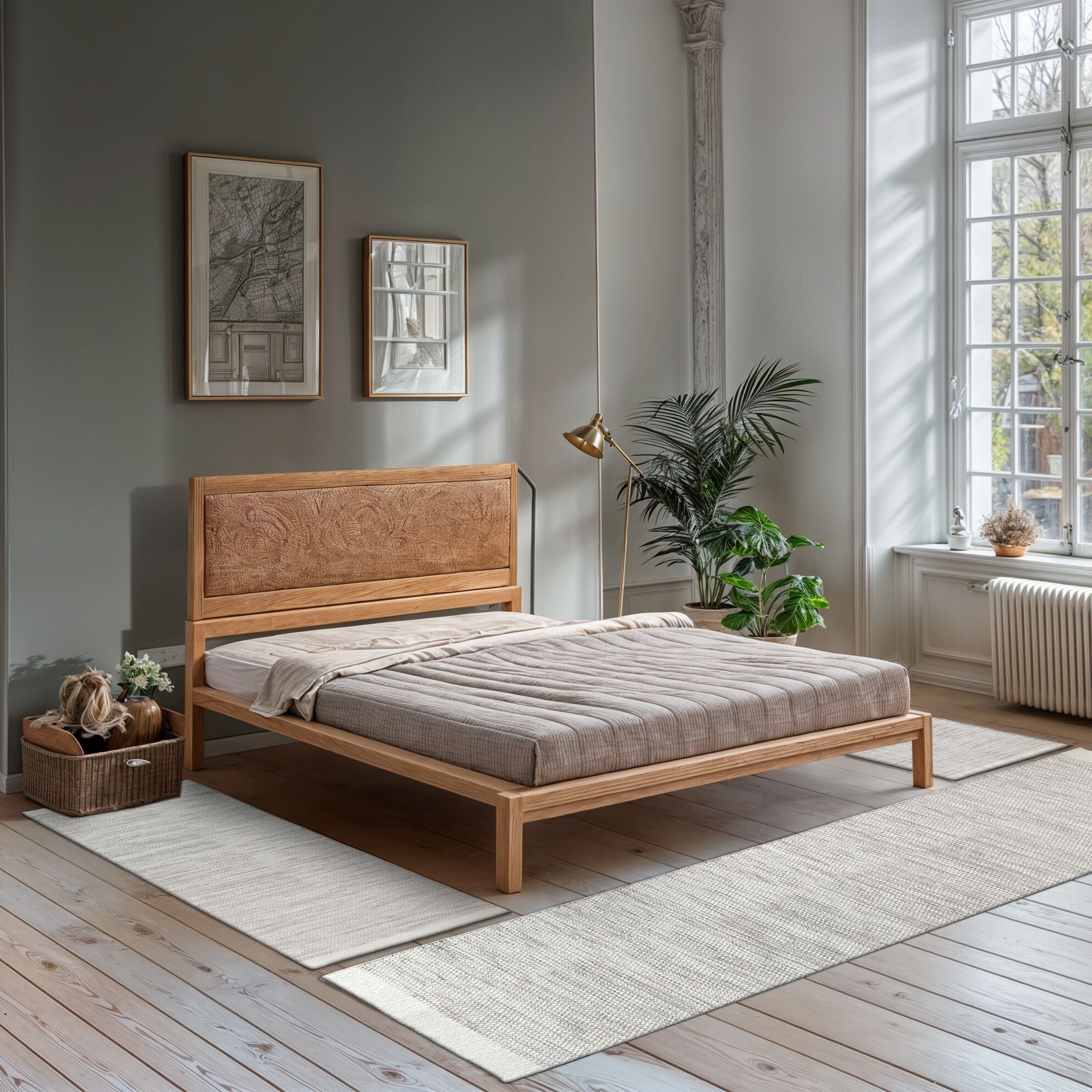 Bettumrandung "WOOLY DREAM", beige (natur, meliert, grau), H:10mm, Obermaterial: 100% Wolle, MYFLAIR MÖBEL & ACCESSOIRES, Bettumrandungen, Bettumrandung, handgewebter Wendeteppich, meliert, reine Wolle, Wohnzimmer natur, meliert, grau B/L (Brücke): 70cm x