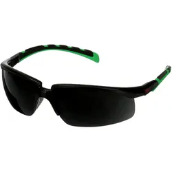 Schutzbrille Solus™ S2050ASP-BLK schwarz/grüne Bügel, graue Scheibe, IR 5.0