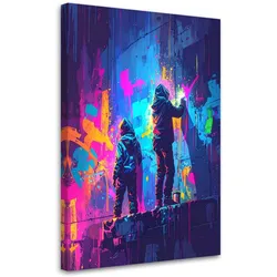 LEINWANDBILD Graffiti Street Art Abstrakt 60x90cm