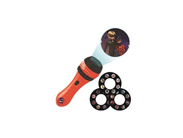 Lexibook, Miraculous Ladybug Cat Noir, Verhalen projector, zaklamp en projector met 3 schijven, 24 afbeeldingen, maak je eigen verhalen, LTC050MI