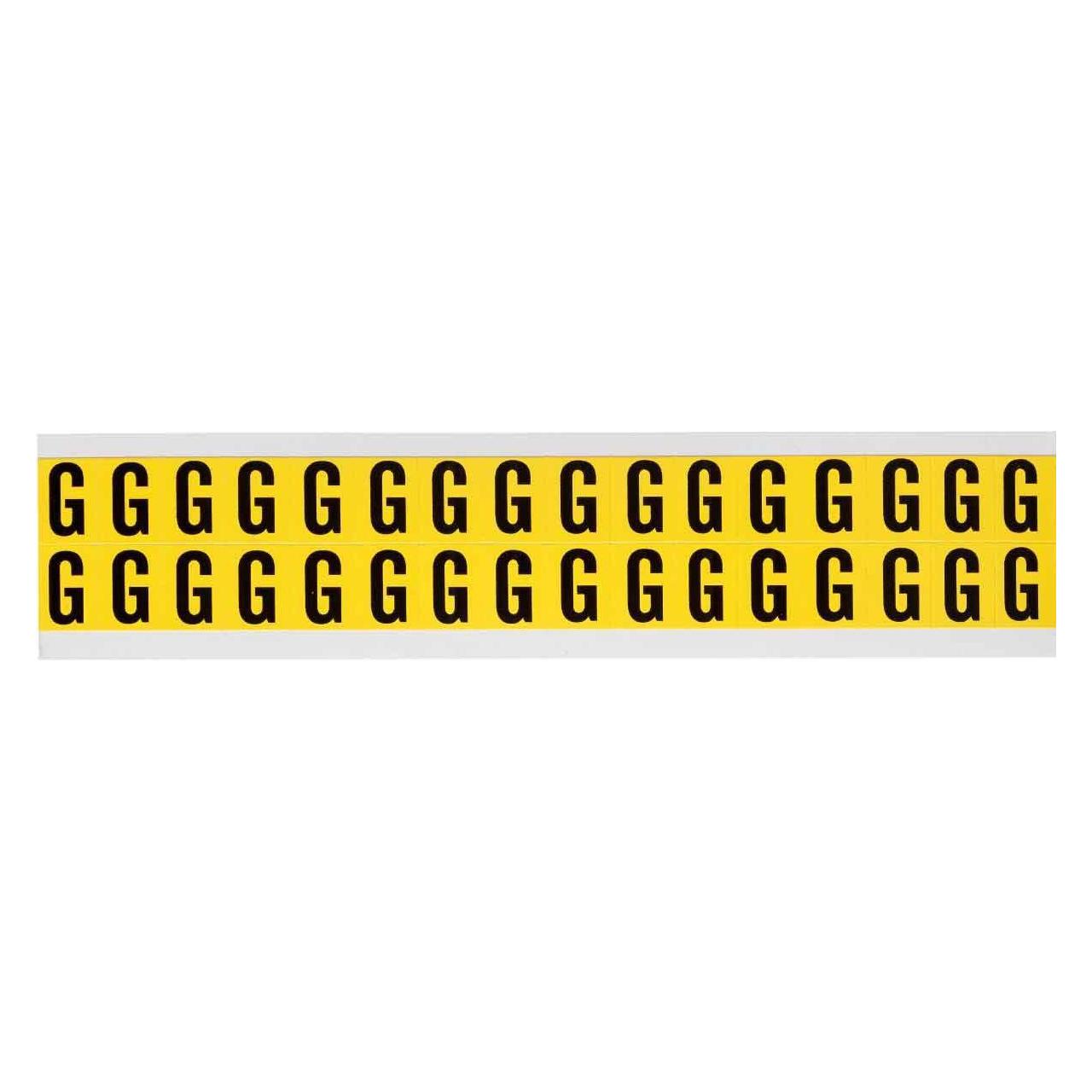 Brady 3420-G, B-499, Nylongwebe, Buchst. G, Schwarz a. Gelb, 14x19mm, Schrifth. 16mm(25 K. á 32 E. (3420-G)