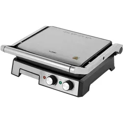 Vorel ELEKTRO-KONTAKTGRILL GERILLT GRILLFLÄCHE 29,5X24CM 2000W, Kontaktgrill, Silber