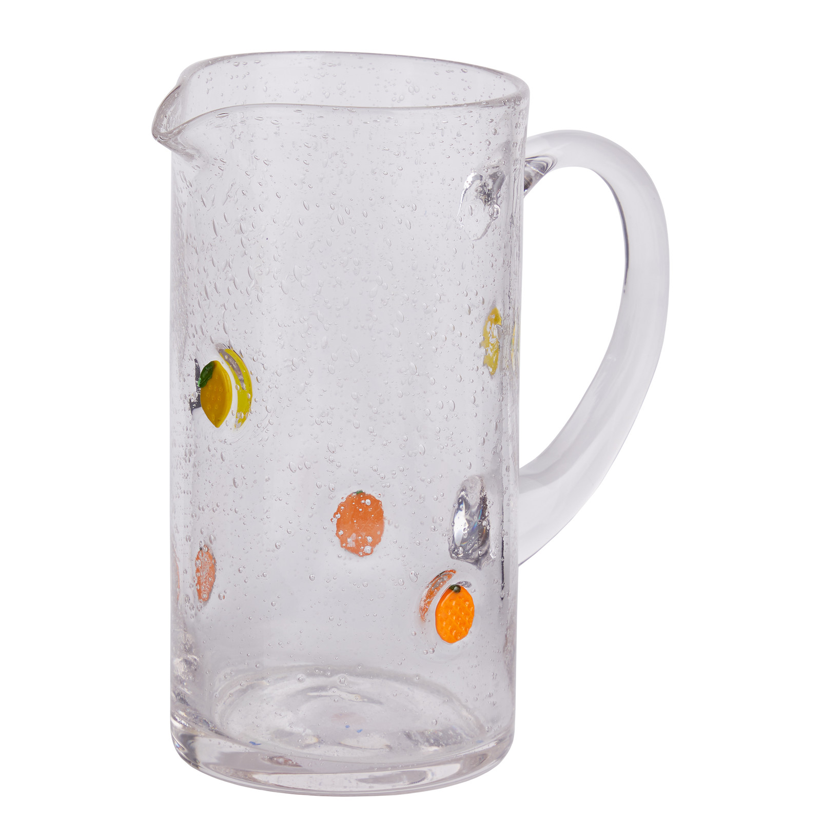 home24 Kan Citroen/Sinaasappel transparant glas B: 17 cm, D: 20 cm, H: 10 cm